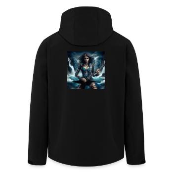Ocean Metaller, - Men’s Recycled Softshell Jacket by Stanley/Stella - black - Back - AI Model Male 185 light (185cm)