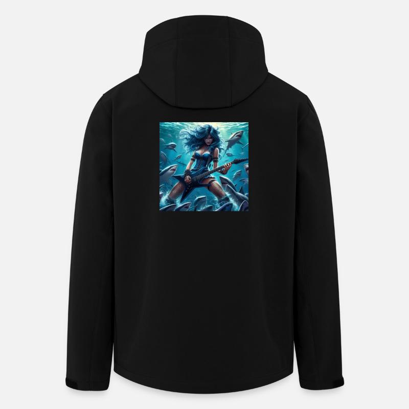 Metalhead unter Haien - Recycelte Männer Softshell-Jacke von Stanley/Stella - Schwarz