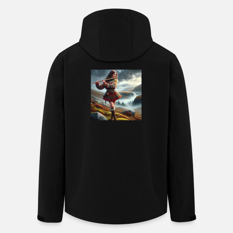 Keltische Musikerin - Recycelte Männer Softshell-Jacke von Stanley/Stella - Schwarz
