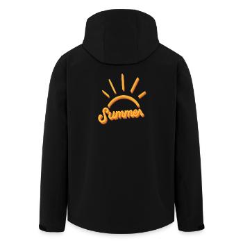 Sommer - Summer - Recycelte Männer Softshell-Jacke von Stanley/Stella - Schwarz - Hinten - AI Model Male 185 light (185cm)