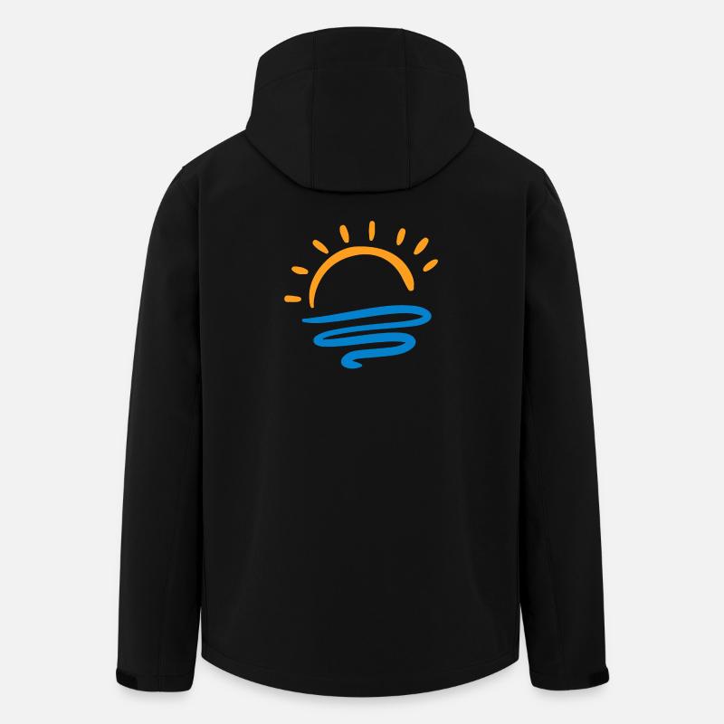 Sonne & Meer - Recycelte Männer Softshell-Jacke von Stanley/Stella - Schwarz