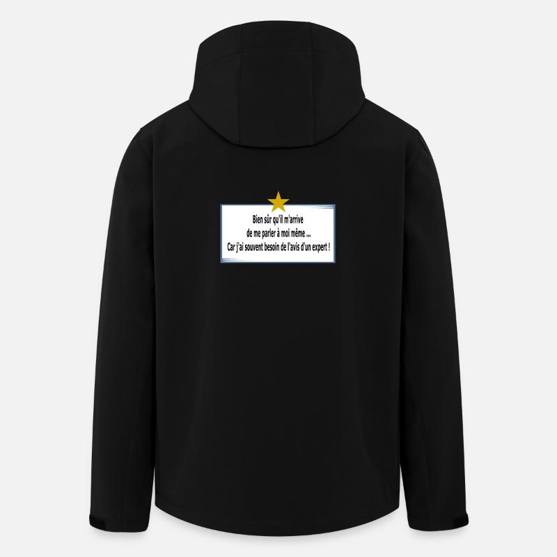 Je me parle à moi même - Veste softshell homme en polyester recyclé Stanley/Stella - noir