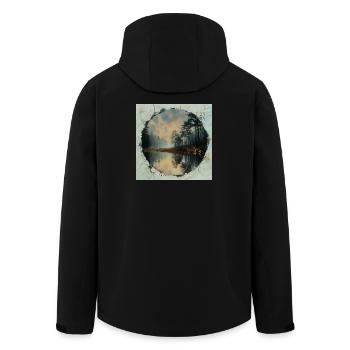 Envie de nature - Veste softshell homme en polyester recyclé Stanley/Stella - noir - Dos - AI Model Male 185 light (185cm)
