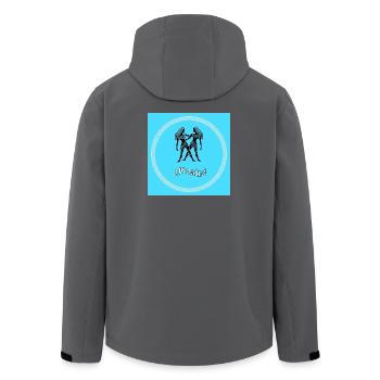 Zwillinge - Recycelte Männer Softshell-Jacke von Stanley/Stella - Anthrazit - Hinten - AI Model Male 185 light (185cm)