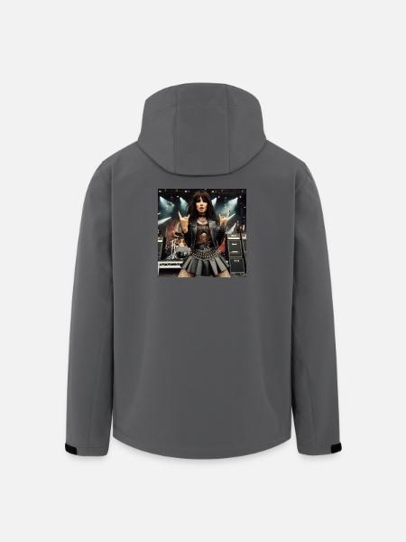 Metalhead devant la scène - Veste softshell homme en polyester recyclé Stanley/Stella - noir