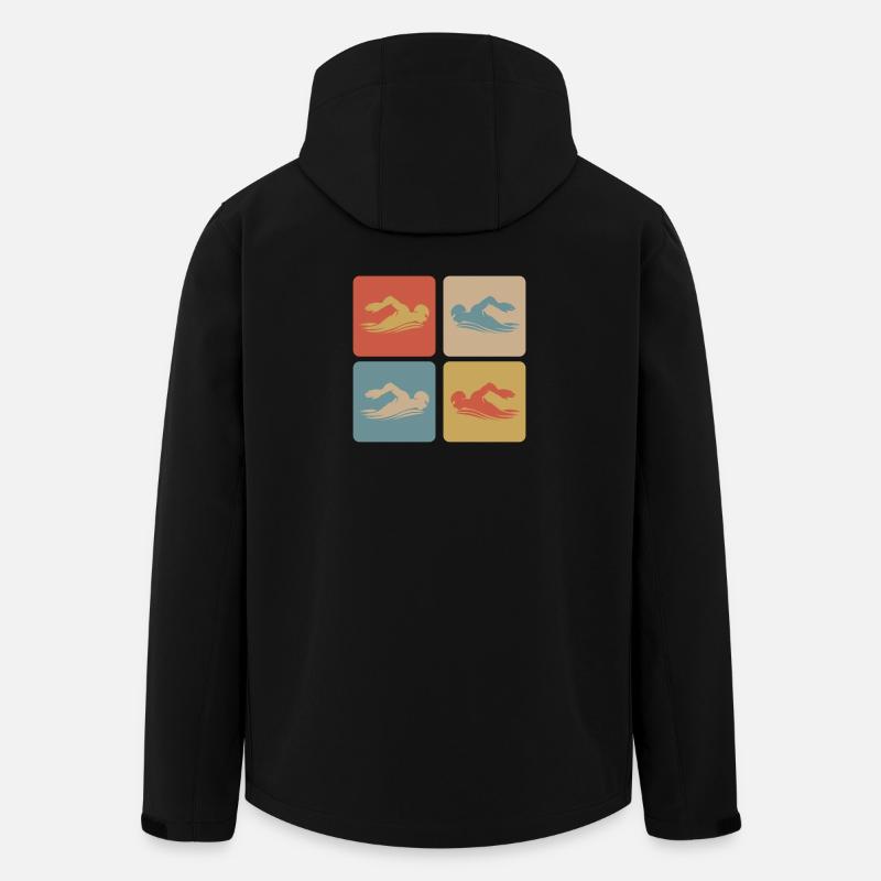Swimming design - Men’s Recycled Softshell Jacket by Stanley/Stella - black
