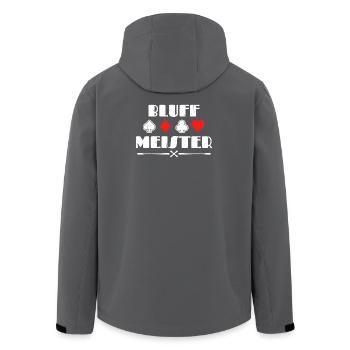 Casino Bluff Poker Statement Joueurs professionnels Gamble - Veste softshell homme en polyester recyclé Stanley/Stella - charbon - Dos - AI Model Male 185 light (185cm)