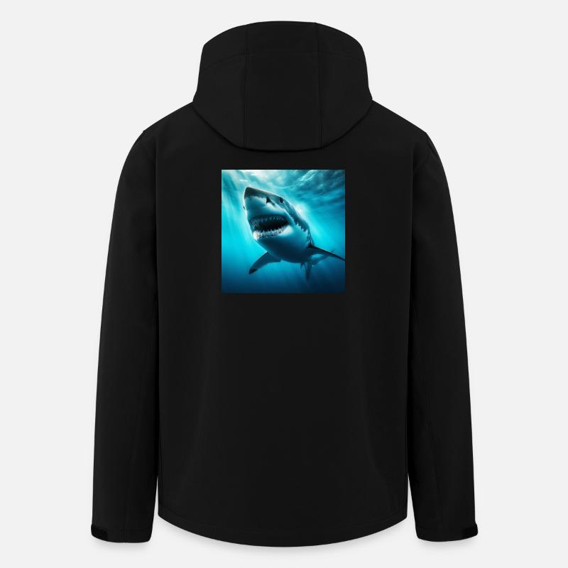 Great White Shark - Men’s Recycled Softshell Jacket by Stanley/Stella - black