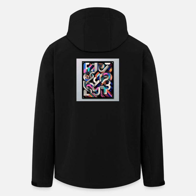Experimentelle Typografie - Recycelte Männer Softshell-Jacke von Stanley/Stella - Schwarz