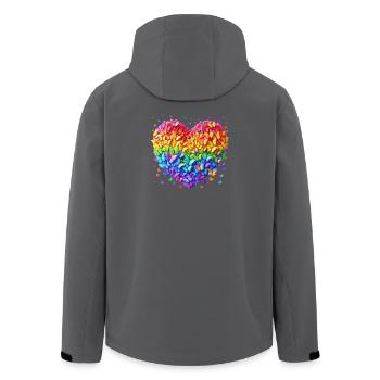 Coeur de papillon - Veste softshell homme en polyester recyclé Stanley/Stella - charbon - Dos - AI Model Male 185 light (185cm)
