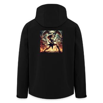Concert de heavy metal en enfer - Veste softshell homme en polyester recyclé Stanley/Stella - noir - Dos - AI Model Male 185 light (185cm)