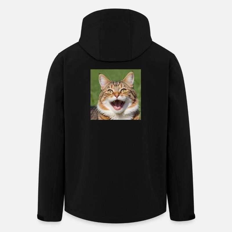 Katze - Recycelte Männer Softshell-Jacke von Stanley/Stella - Schwarz