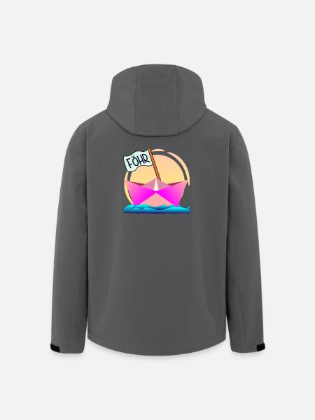 BOOTFAHREN FÖHR INSEL - Recycelte Männer Softshell-Jacke von Stanley/Stella - Schwarz