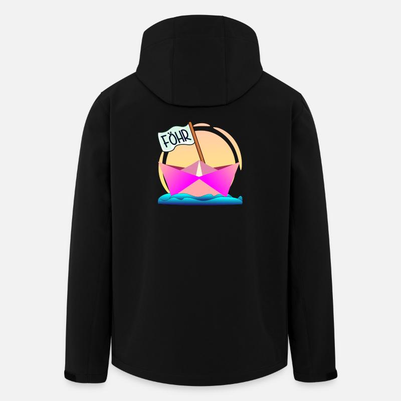 BOOTFAHREN FÖHR INSEL - Recycelte Männer Softshell-Jacke von Stanley/Stella - Schwarz