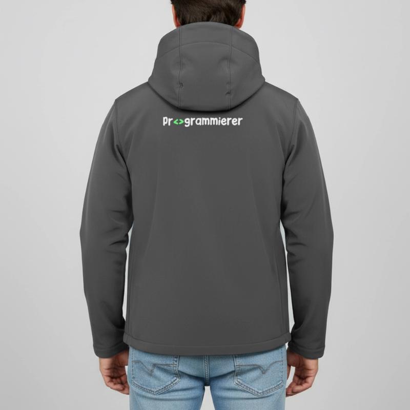 Programmer, Geek, Scripting, Code, Nerd Men’s Recycled Softshell Jacket Discoverer by Stanley/Stella