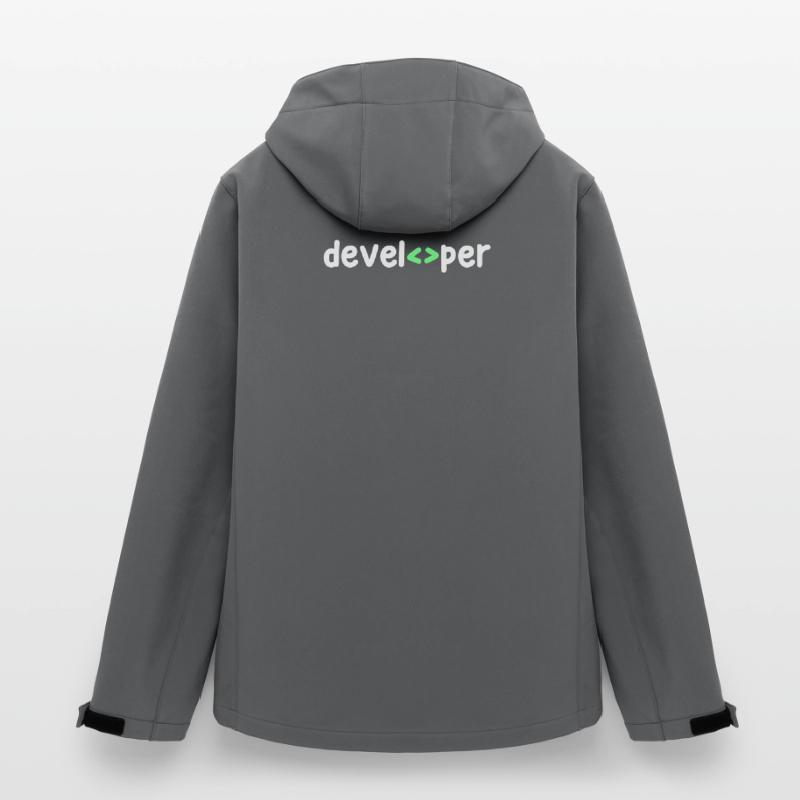 Développeur Code Scripting Debug Informatik Geek Veste softshell homme en polyester recyclé Discoverer Stanley/Stella