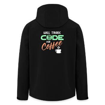 Programmierer Developer Code Statement Computer - Recycelte Männer Softshell-Jacke von Stanley/Stella - Schwarz - Hinten - AI Model Male 185 light (185cm)