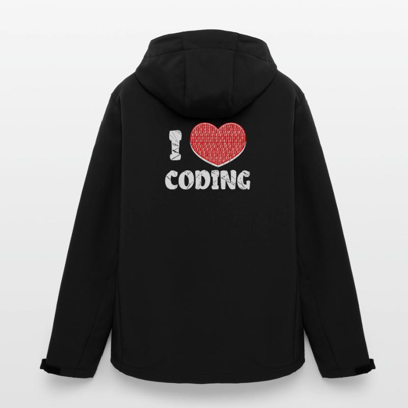 Developer Herz Coden Statement Programmierer Recycelte Männer Softshell-Jacke von Stanley/Stella
