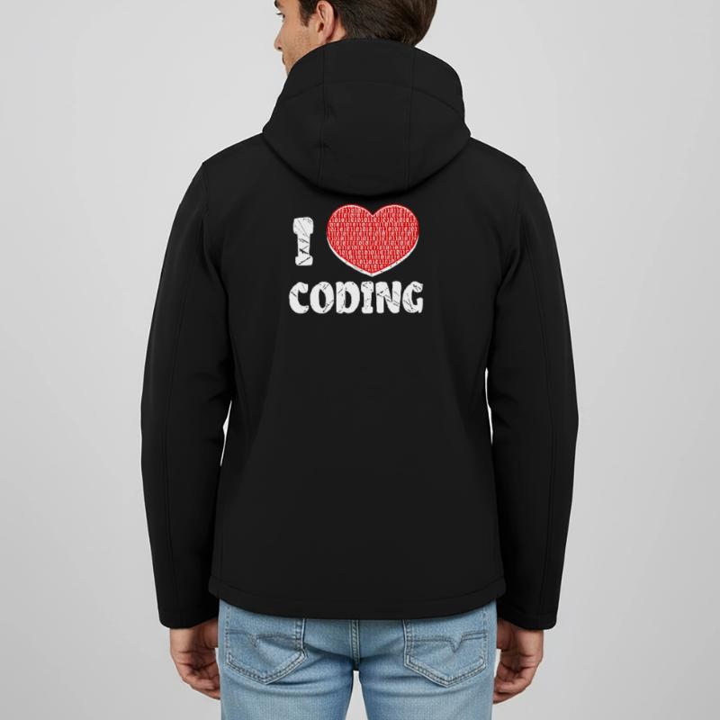Developer Herz Coden Statement Programmierer Recycelte Männer Softshell-Jacke von Stanley/Stella