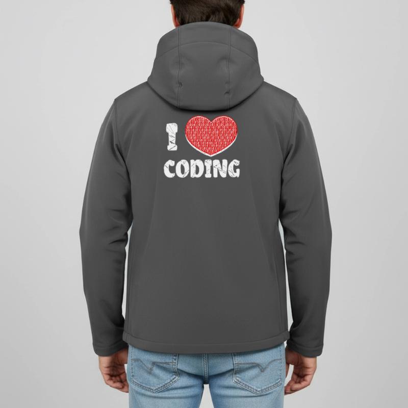 Developer Herz Coden Statement Programmierer Recycelte Männer Softshell-Jacke Discoverer von Stanley/Stella