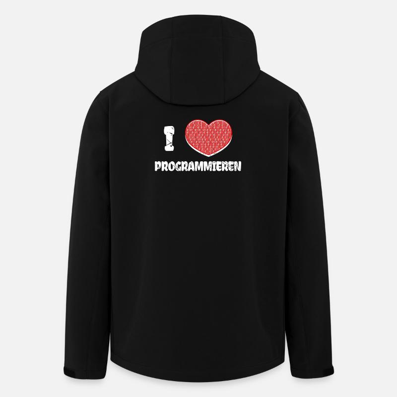 Developer Herz Programmierer Statement Informatik - Recycelte Männer Softshell-Jacke von Stanley/Stella - Schwarz