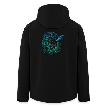 Lion et agneau - Veste softshell homme en polyester recyclé Stanley/Stella - noir - Dos - AI Model Male 185 light (185cm)