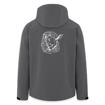 Lion et agneau - Veste softshell homme en polyester recyclé Stanley/Stella - charbon - Dos - AI Model Male 185 light (185cm)