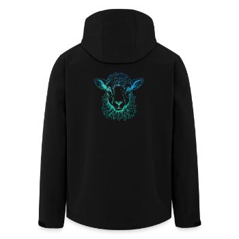 Portrait d’agneau - Veste softshell homme en polyester recyclé Stanley/Stella - noir - Dos - AI Model Male 185 light (185cm)