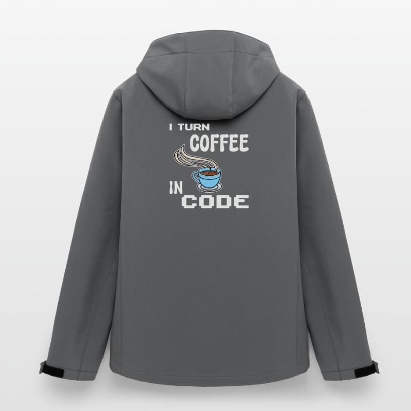 Developer Computergeek Statement Programmer Men’s Recycled Softshell Jacket Discoverer by Stanley/Stella