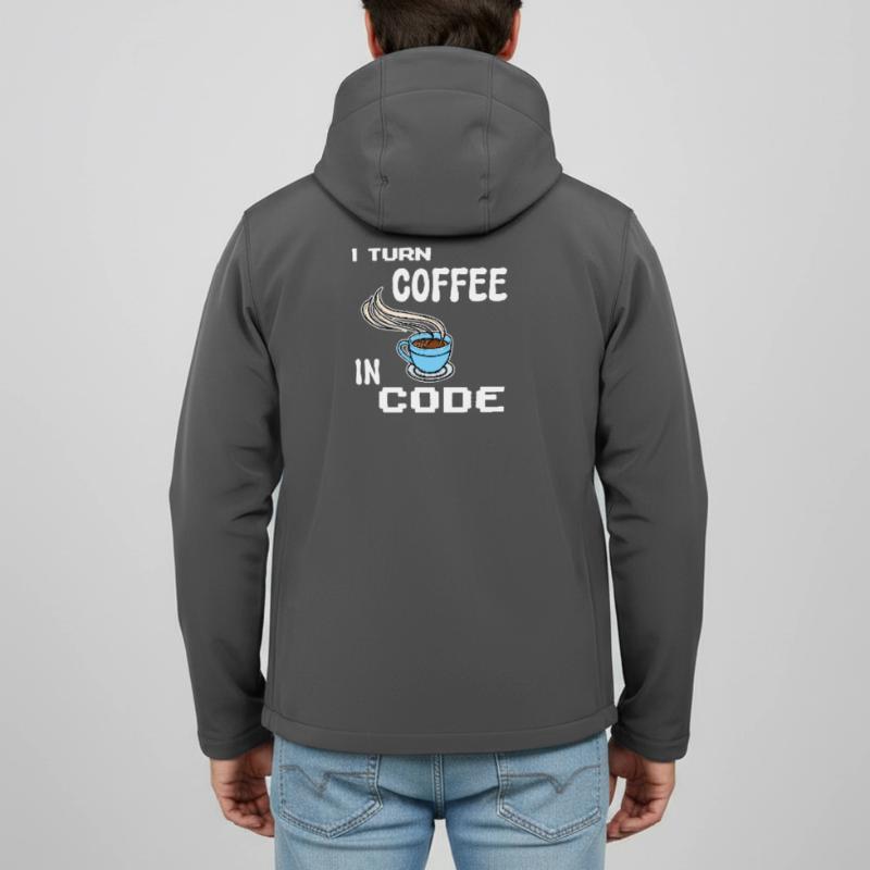 Developer Computergeek Statement Programmer Men’s Recycled Softshell Jacket Discoverer by Stanley/Stella