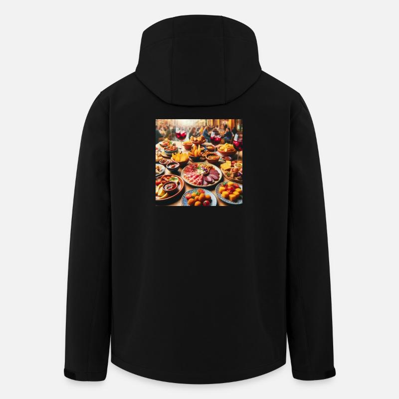 Spanische Tapas - Recycelte Männer Softshell-Jacke von Stanley/Stella - Schwarz