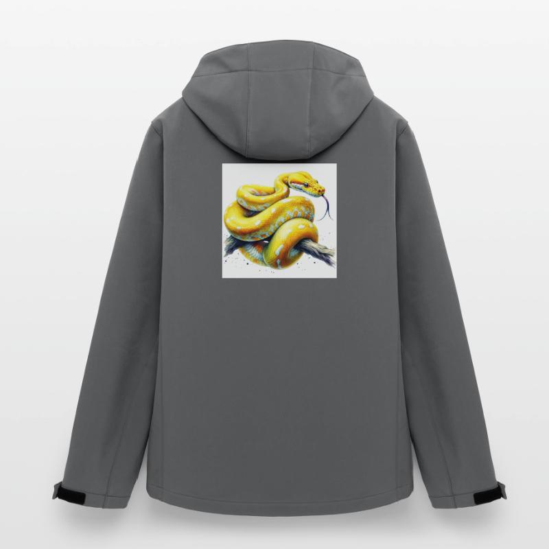 Yellow python Men’s Recycled Softshell Jacket by Stanley/Stella