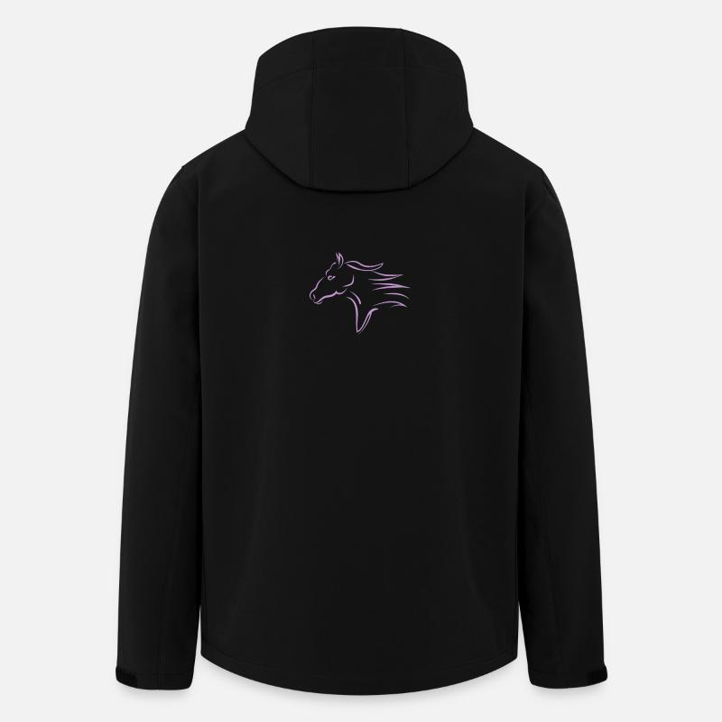 Schnell laufender Pferdekopf - Recycelte Männer Softshell-Jacke von Stanley/Stella - Schwarz