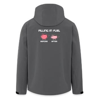 Déclaration de ravitaillement en essence diesel de la station-service Energy - Veste softshell homme en polyester recyclé Stanley/Stella - charbon - Dos - AI Model Male 185 light (185cm)