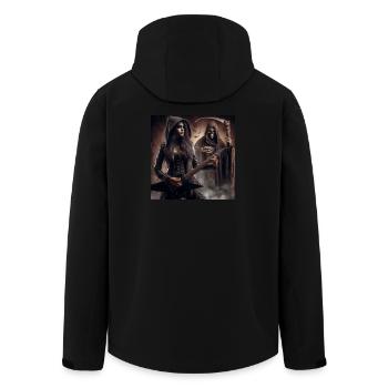 Guitariste et la faucheuse - Veste softshell homme en polyester recyclé Stanley/Stella - noir - Dos - AI Model Male 185 light (185cm)