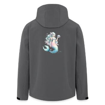 magical mermaid in pastel colors - Men’s Recycled Softshell Jacket by Stanley/Stella - anthracite - Back - AI Model Male 185 light (185cm)