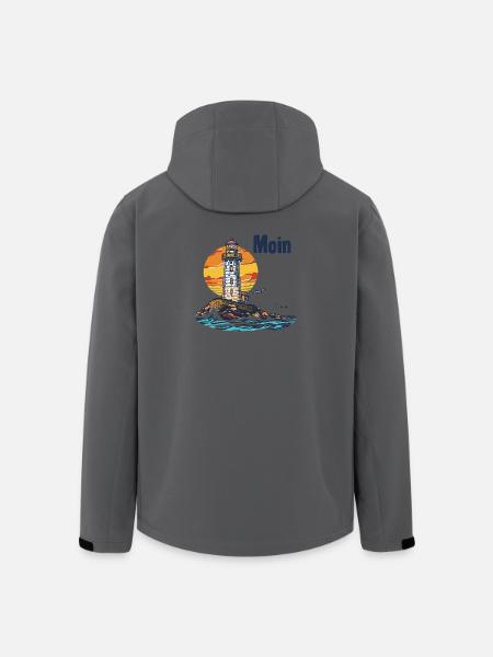 Lighthouse at the island sunset - Men’s Recycled Softshell Jacket by Stanley/Stella - black
