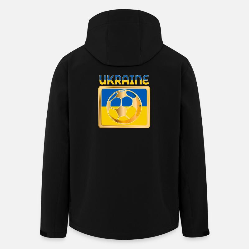 Fußball Ukraine - Recycelte Männer Softshell-Jacke von Stanley/Stella - Schwarz