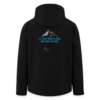 Rennrad Spruch I'll Stop When I'm Done Radsport - Recycelte Männer Softshell-Jacke von Stanley/Stella - Schwarz - Hinten - AI Model Male 185 light (185cm)