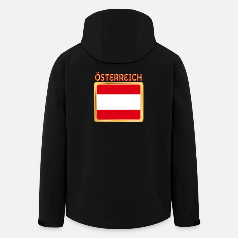 AUSTRIAN FLAG AUSTRIA - Men’s Recycled Softshell Jacket by Stanley/Stella - black