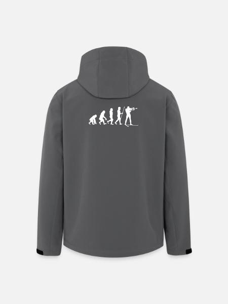 Schifahren Evolution Wintersport Schifahrer Schnee - Recycelte Männer Softshell-Jacke von Stanley/Stella - Schwarz