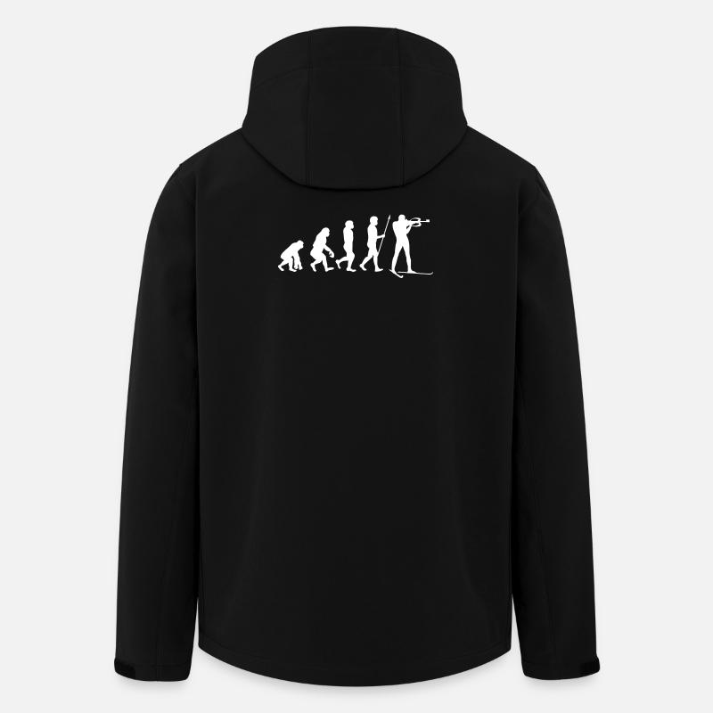 Schifahren Evolution Wintersport Schifahrer Schnee - Recycelte Männer Softshell-Jacke von Stanley/Stella - Schwarz