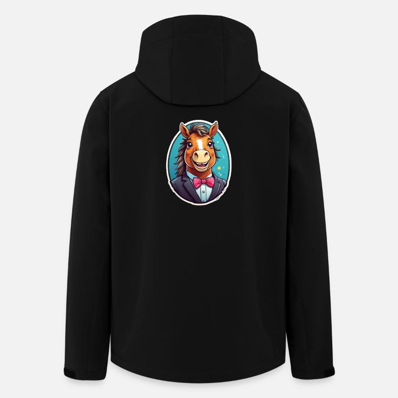 Cheval élégant en costume - Veste softshell homme en polyester recyclé Stanley/Stella - noir