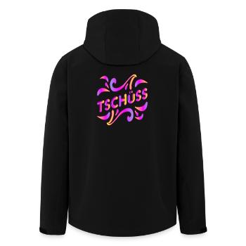 ABSCHIED TSCHÜSS - Recycelte Männer Softshell-Jacke von Stanley/Stella - Schwarz - Hinten - AI Model Male 185 light (185cm)