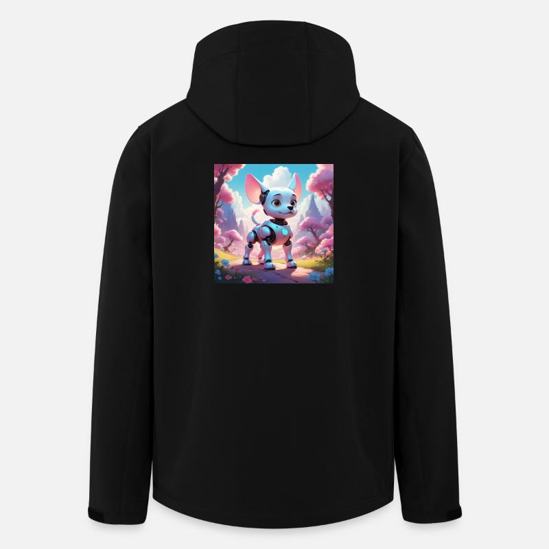 Robodog - Recycelte Männer Softshell-Jacke von Stanley/Stella - Schwarz