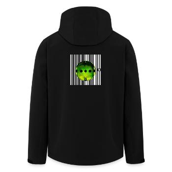 SPOT - HERO - Men’s Recycled Softshell Jacket by Stanley/Stella - black - Back - AI Model Male 185 light (185cm)