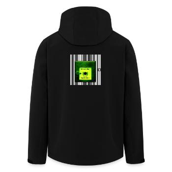 SPOT - GUDE - Men’s Recycled Softshell Jacket by Stanley/Stella - black - Back - AI Model Male 185 light (185cm)