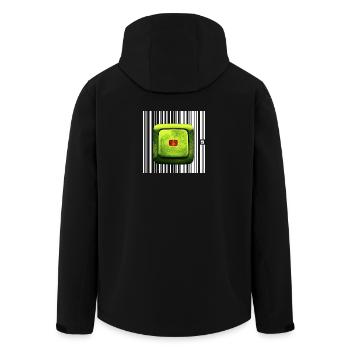 SPOT - BRAIN - Men’s Recycled Softshell Jacket by Stanley/Stella - black - Back - AI Model Male 185 light (185cm)