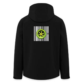 SPOT - PROFESSIONAL - Men’s Recycled Softshell Jacket by Stanley/Stella - black - Back - AI Model Male 185 light (185cm)
