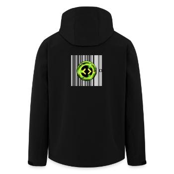 SPOT - READY - Men’s Recycled Softshell Jacket by Stanley/Stella - black - Back - AI Model Male 185 light (185cm)